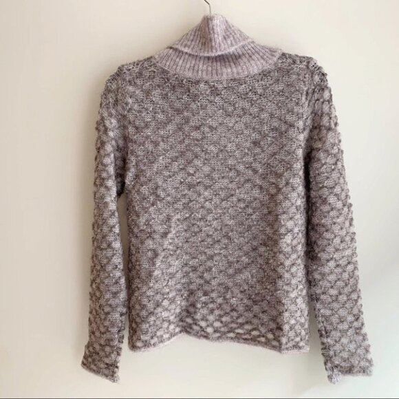 Anthropologie One Grey Day Sweater Turtleneck Knit Mohair Wool Size Small - Picture 15 of 16